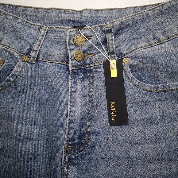 NWT NV Felix Ladies Size Large Lighter Wash Flare Leg Blue Jeans - Picture 5 of 14
